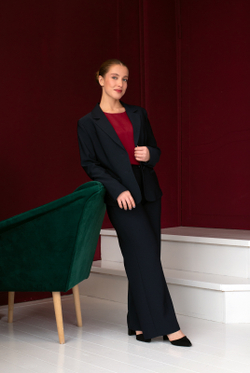 Жакет женский 3736зп, Тёмно тёмно син #70ТТСи043736зп