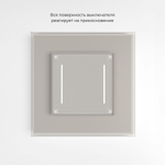 Сенсорный выключатель двухклавишный с подсветкой (дымчатый) W4522014