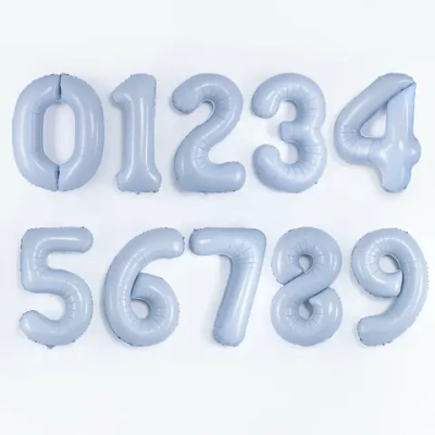 Цифра Slim Небесный