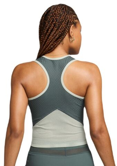 Женский топ теннисный Nike Court Slam Dri-Fit - зеленый