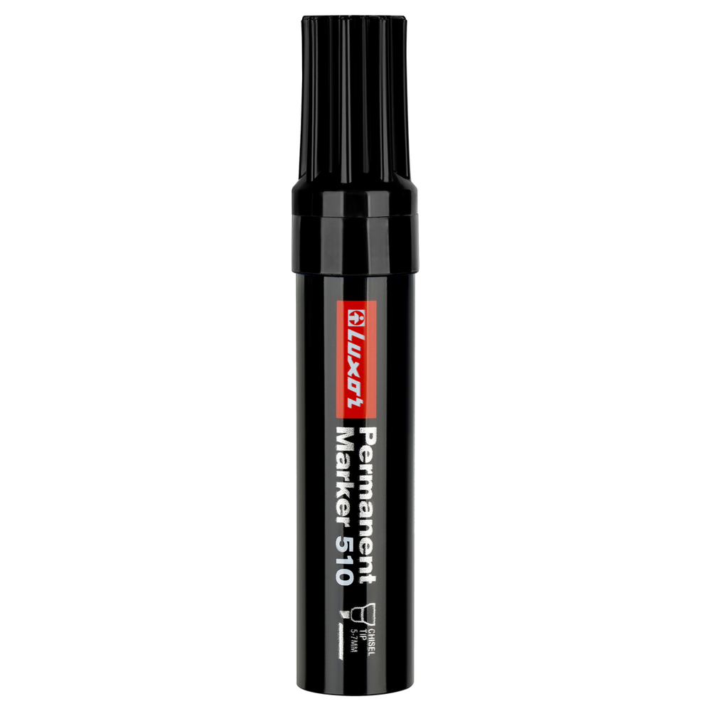 Маркер перманентный промышленный Luxor "510" черный, скошенный, 5-7мм 3161