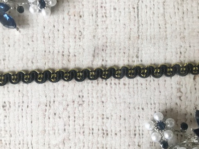 Тесьма текстиль с люрексом, ш. 0,8 см.