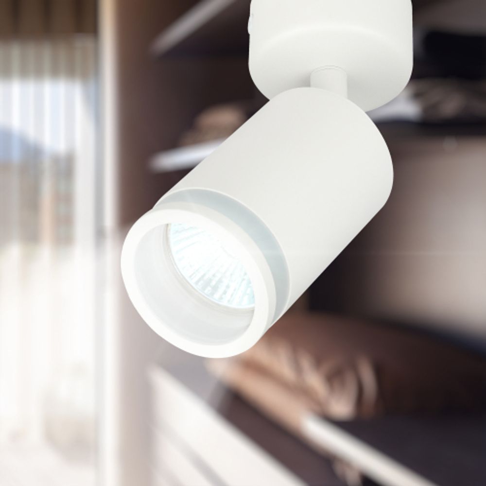 Светильник настенно-потолочный спот ЭРА OL23 WH MR16/GU10, белый | Накладные светильники