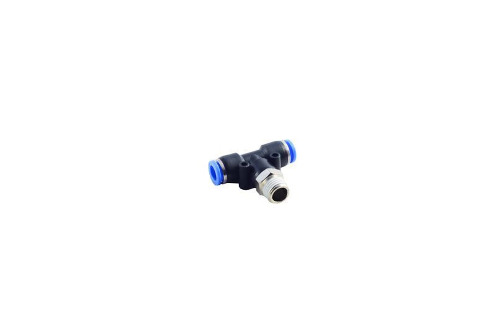Фитинг Т-образный для пластиковых трубок 6мм с наружной резьбой 1/4'' RockForce##Rock FORCE RF-SPB06-02