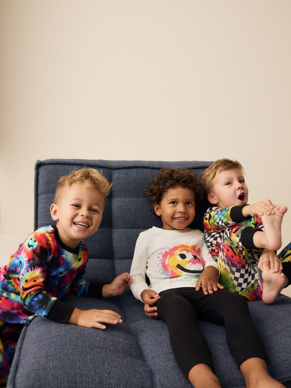 Пижама для мальчика Next K98-607, 3 шт., Черный, Молочный