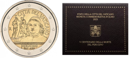 Ватикан 2 евро, 2023 500 лет со дня смерти Пьетро Перуджино