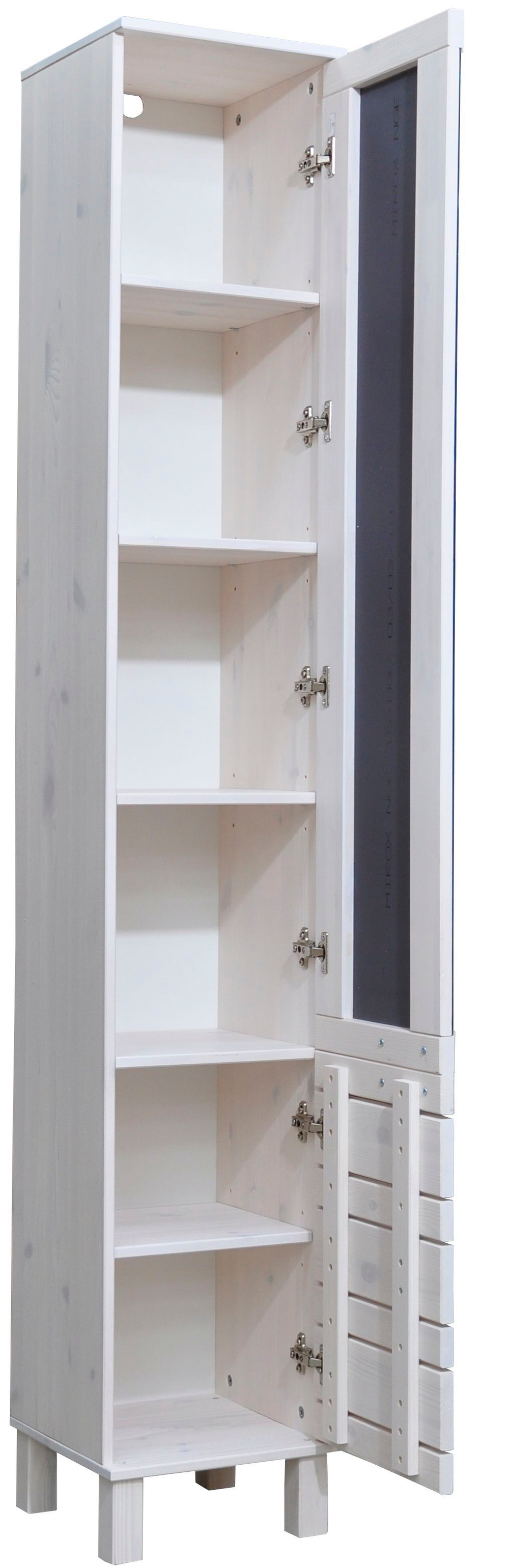 Шкаф с зеркалом Джосси для ванной комнаты деревянный, белый