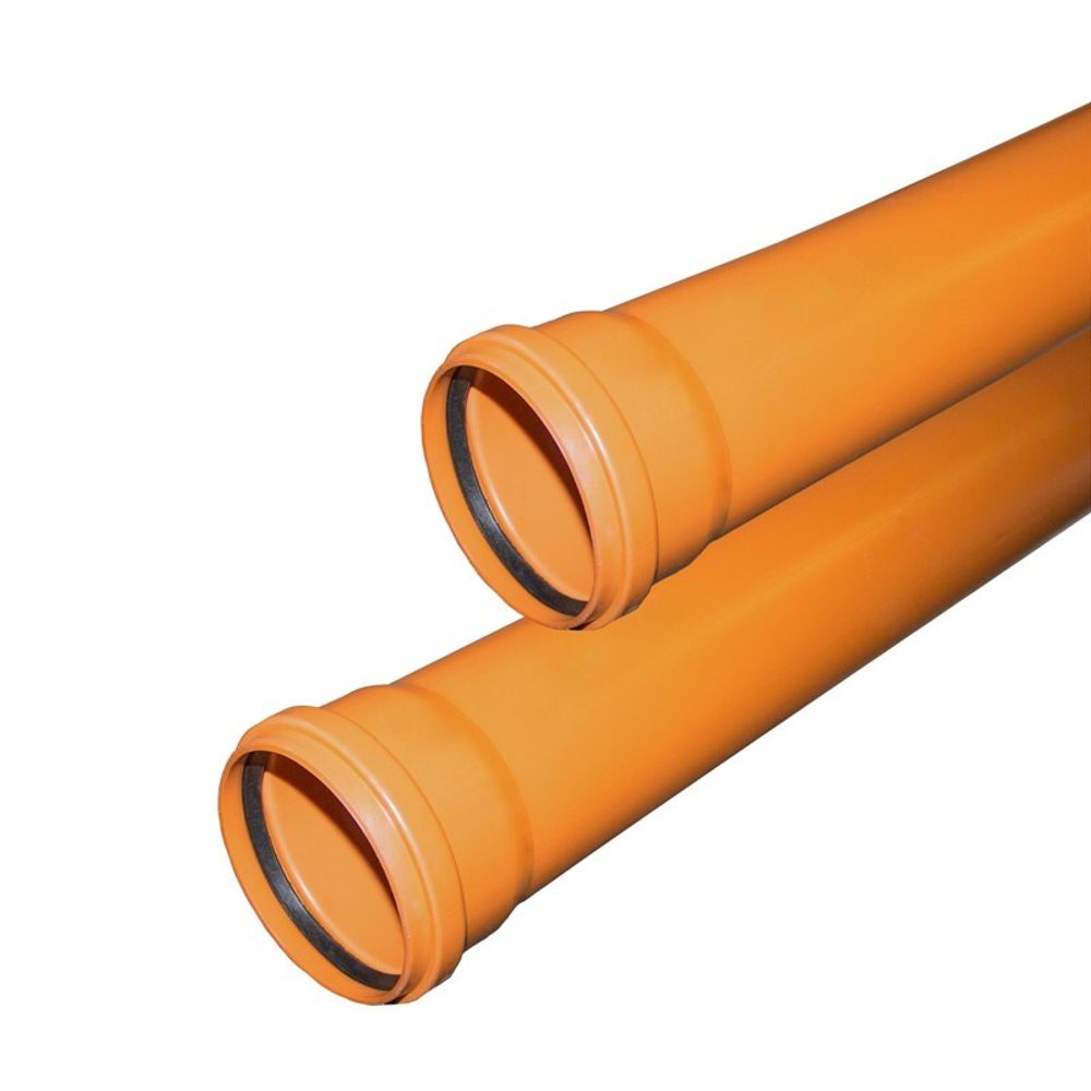 Труба полипропиленовая VALFEX, DN 110, длина 4000мм, стенка 3,4мм, для наружной канализации, рыжая