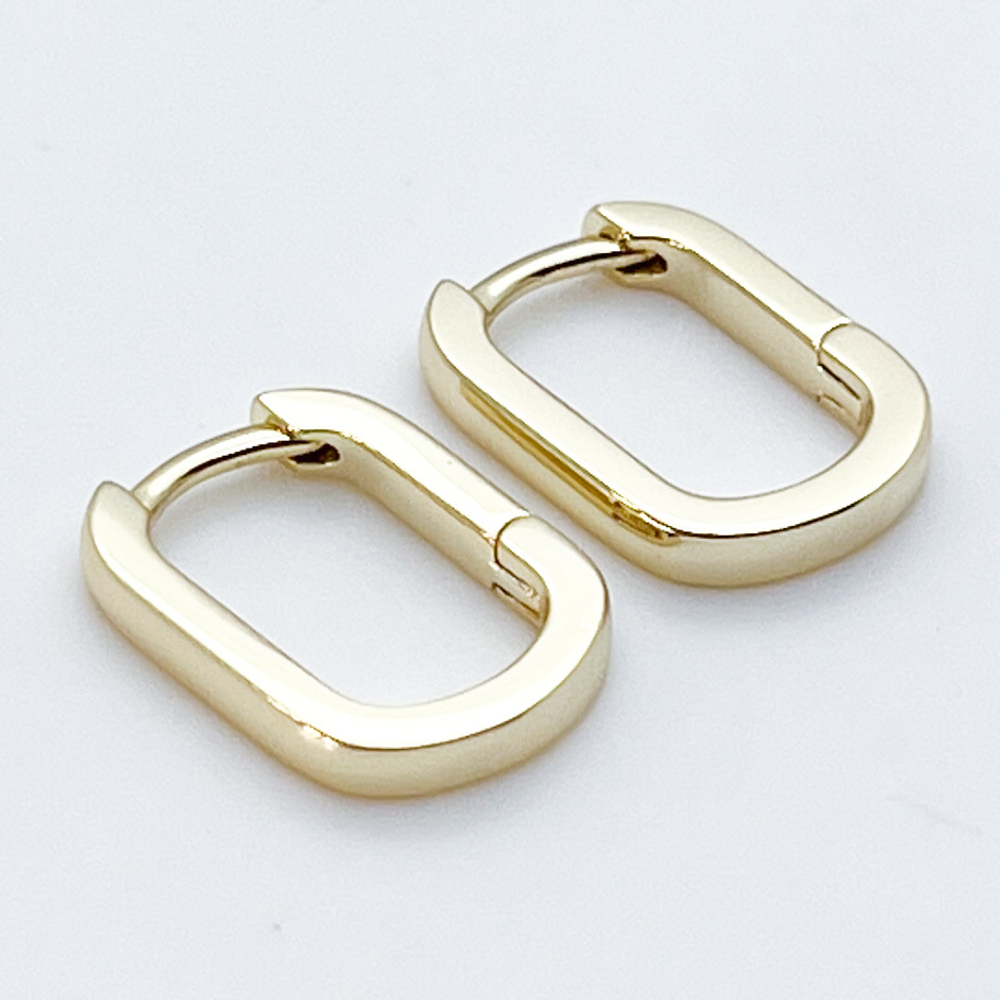 Ювелирные швензы Конго с позолотой, размер 16*12 мм, цена за пару