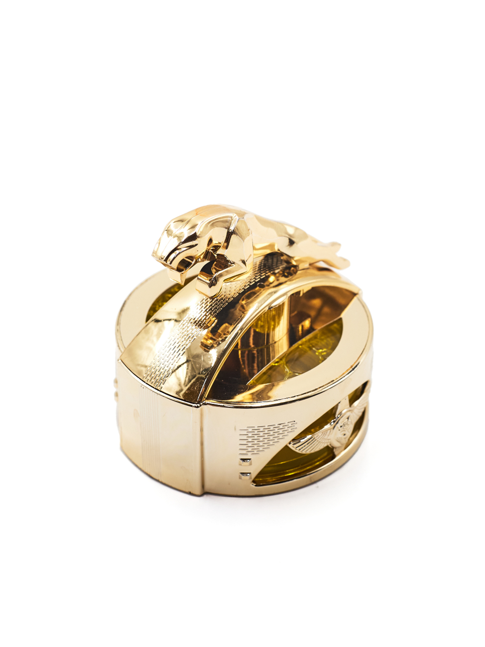 Ароматизатор для автомобиля на торпеду "Ягуар" золотистый. Запах Цитрус, 45 мл