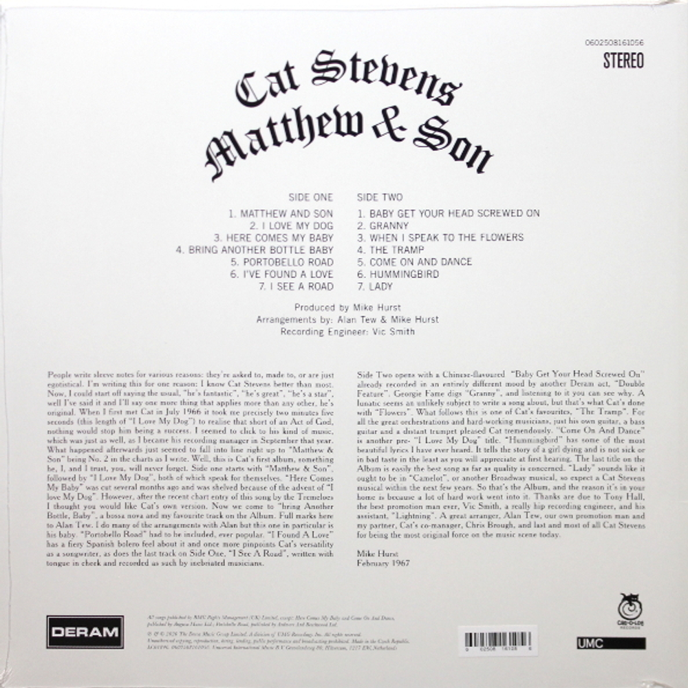 Cat Stevens / Matthew & Son (LP)
