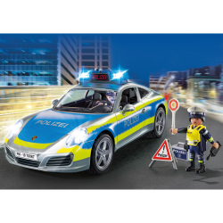 Игровой набор Playmobil 70067 Полицейский автомобиль Porsche 911 Carrera 4S свет и звук 70067 36 деталей — фото 3