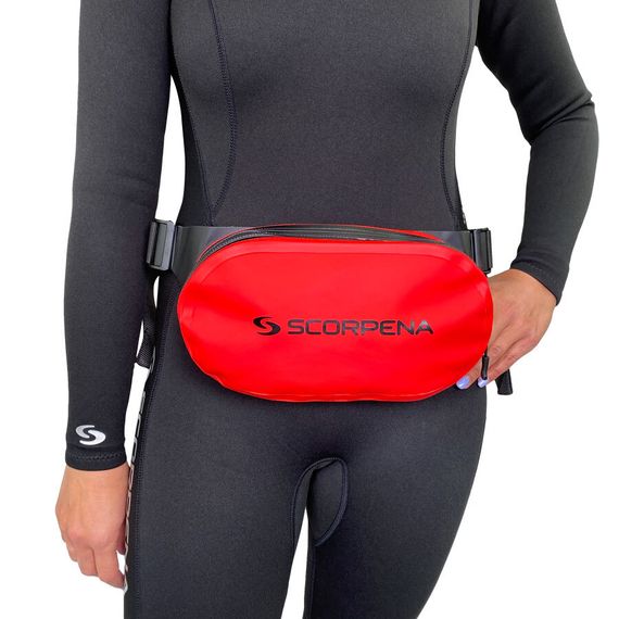 Поясная водозащитная сумочка Scorpena 2 л красная