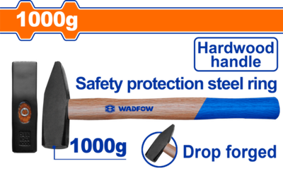 Молоток слесарный 1000 гр (6/12) WADFOW WMB1310