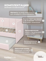 Диван - кровать 160х80 см Stitch ткань Микровелюр