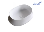 Раковина CR0060 накладная, белая, овальная, глубокая 580х430х160 Ceruttispa