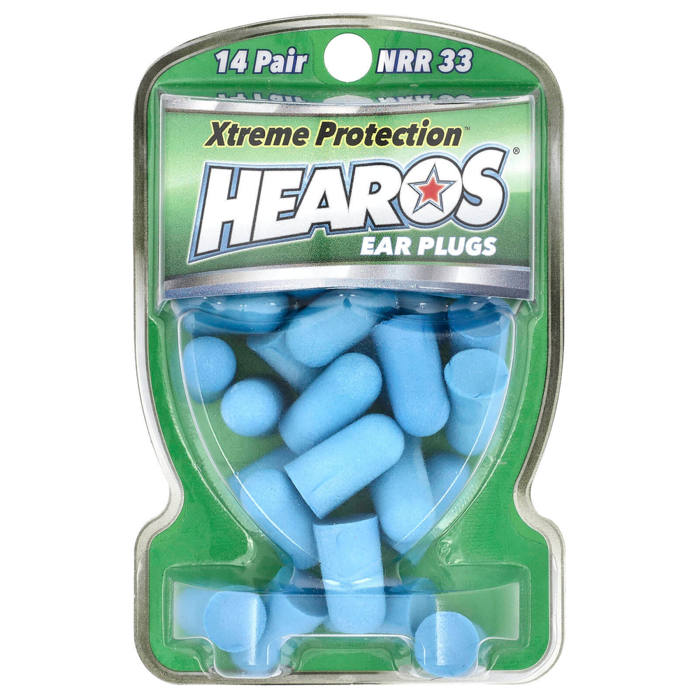 Hearos, Беруши Xtreme Protection ™, синие, NRR 33, 14 пар