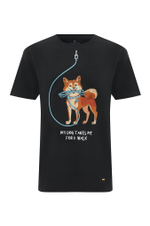 Children's T-shirt black with a dog