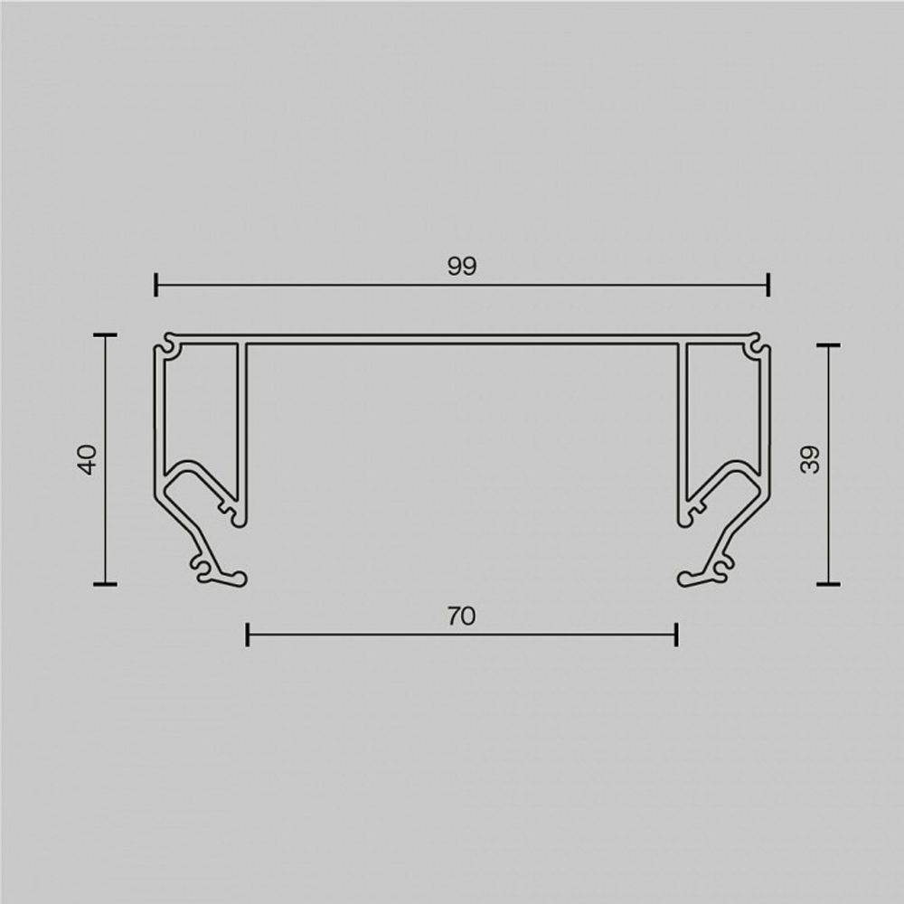 Профиль встраиваемый Maytoni ALM012EC ALM-9940-SC-W-2M