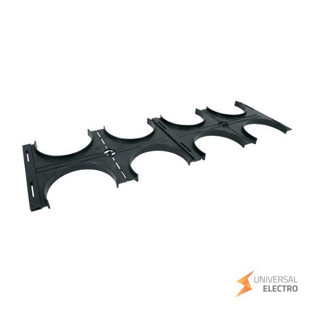 Держатель расстояния (кластер) для двустенных труб d75 мм четверной черный EKF-Plast