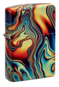 Зажигалка Zippo Swirl с покрытием Glow In The Dark Green, латунь/сталь, разноцветная, 38x13x57 мм
