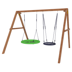 Деревянные качели с качелями гнездо 60 см и качелями гнездо Свиби
