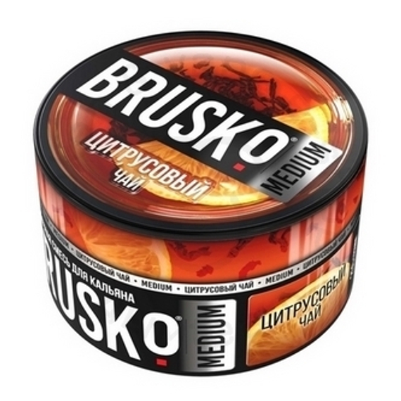 Бестабачная смесь для кальяна BRUSKO, 250 г, Цитрусовый чай, Medium (М)
