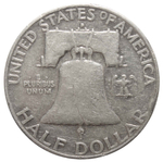 1/2 доллара 1954 год. США (D) VF (Франклин)