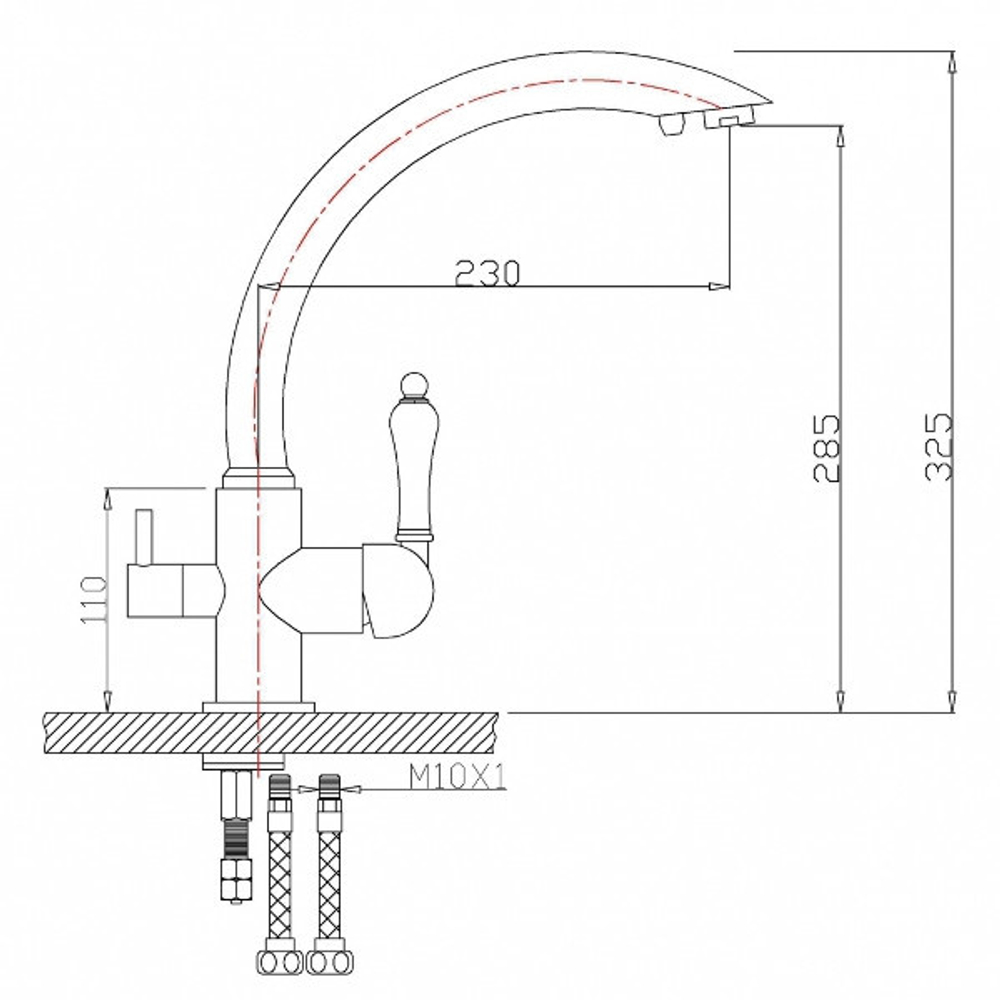 ZR 314 YF-33 WHITE (белый) - Комбинированный смеситель для кухни под фильтр