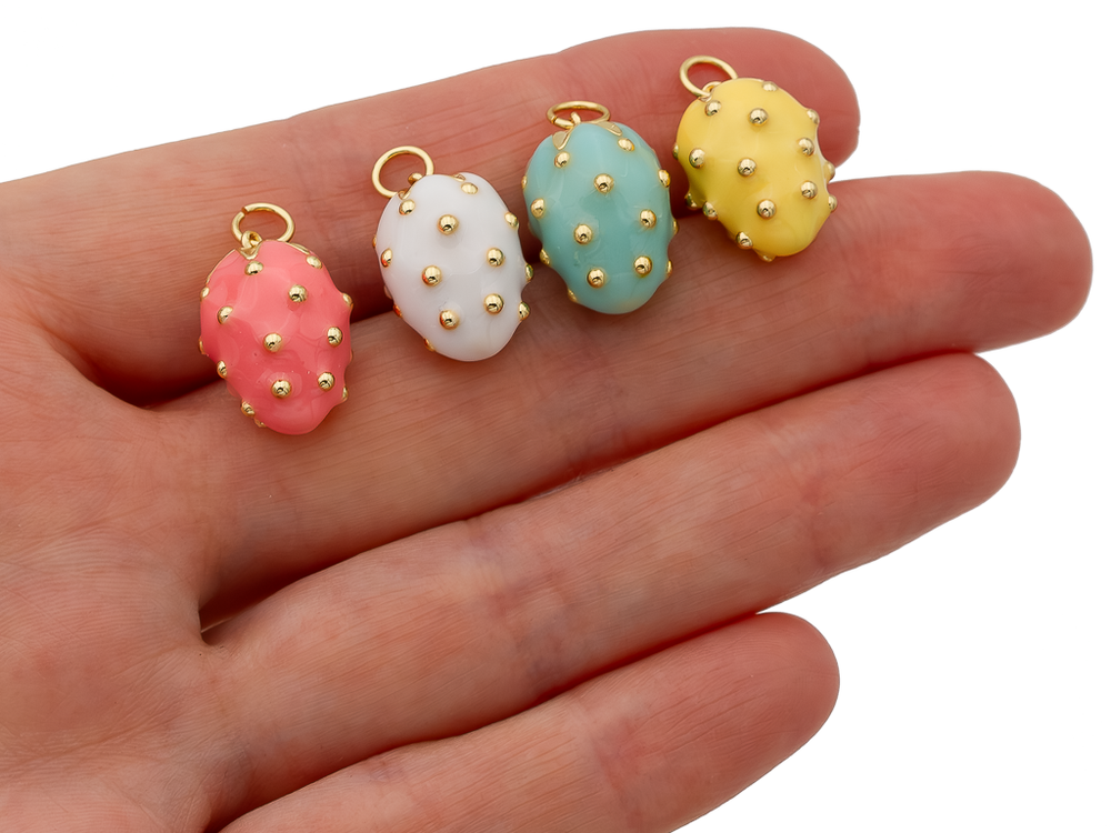 Подвеска Клубничка 17мм, эмаль