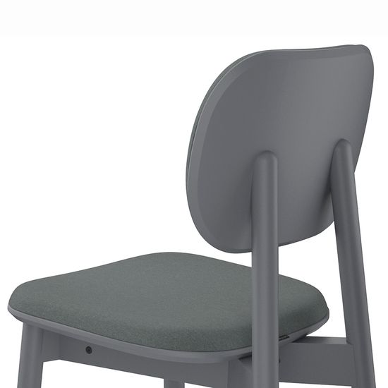 Стул с обивкой saga, рогожка, темно-серый