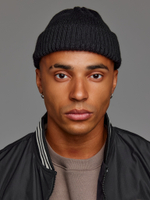 Шапка вязаная-резинка весенняя/осенняя КЭП(Черный) с 2 отворотами