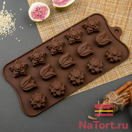 Форма силиконовая «Весенний букет» 15 ячеек