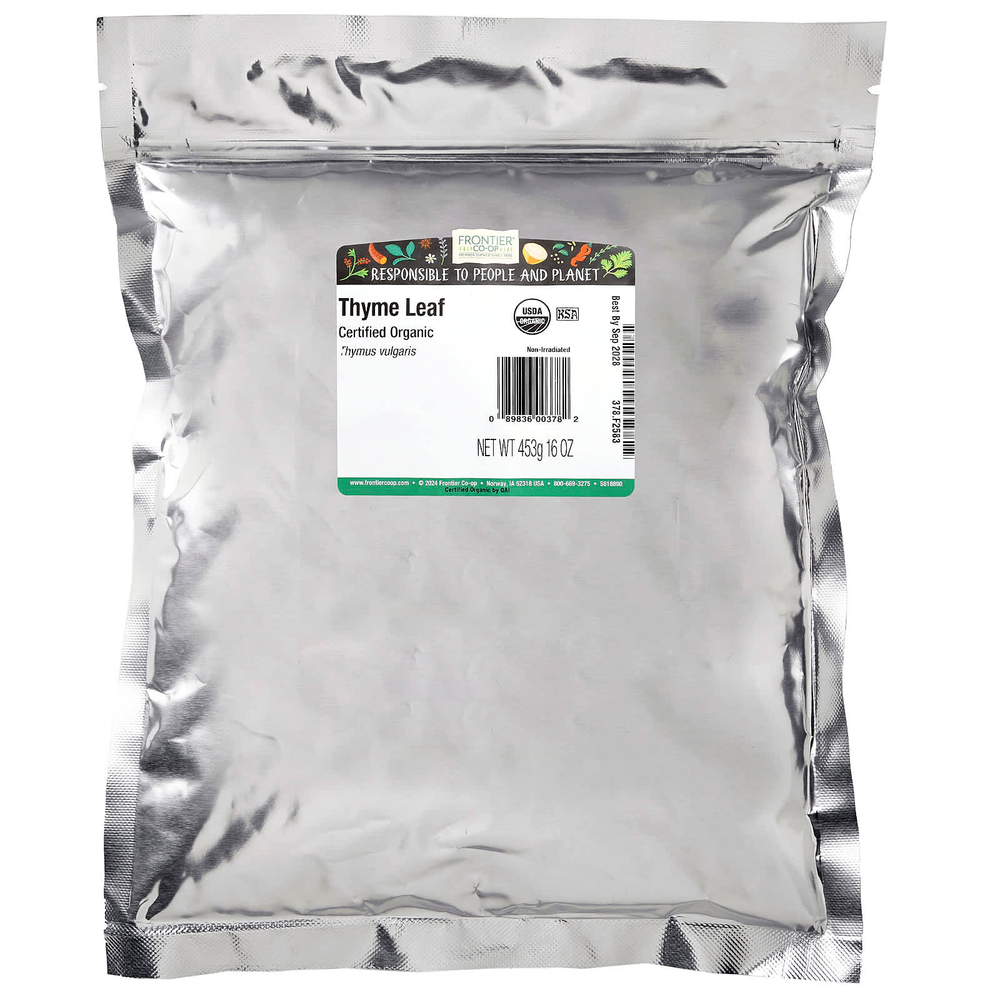 Frontier Co-op, листья органического чабреца, 453 г (16 унций)