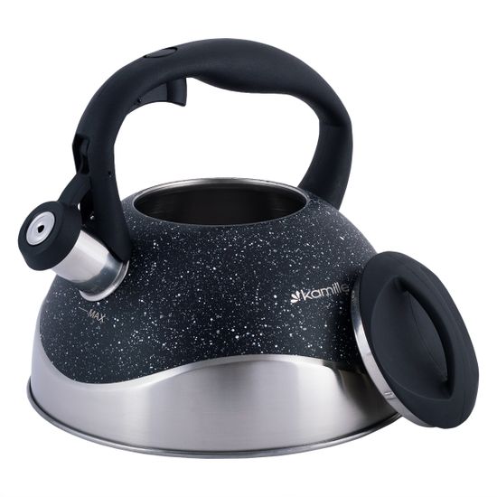 Чайник 2,8 л. из нержавеющей стали со свистком Kamille KM-0686B
