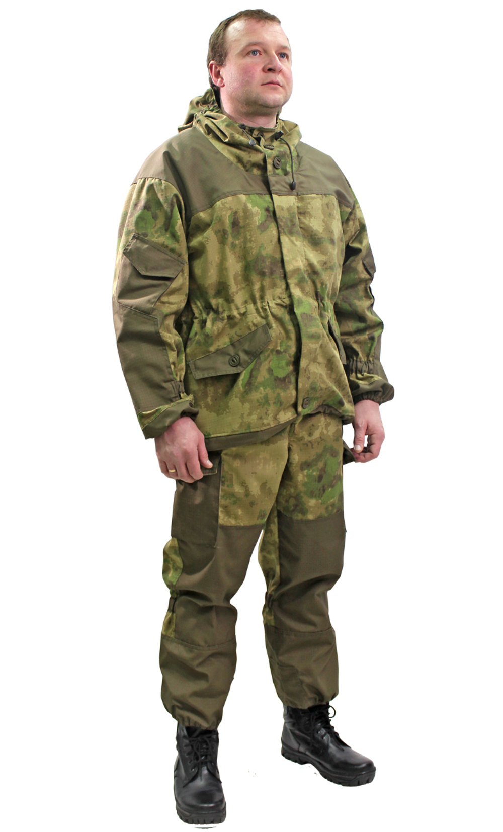 Костюм Горка NEW Рип-стоп цв. Атак зеленый с накладками
