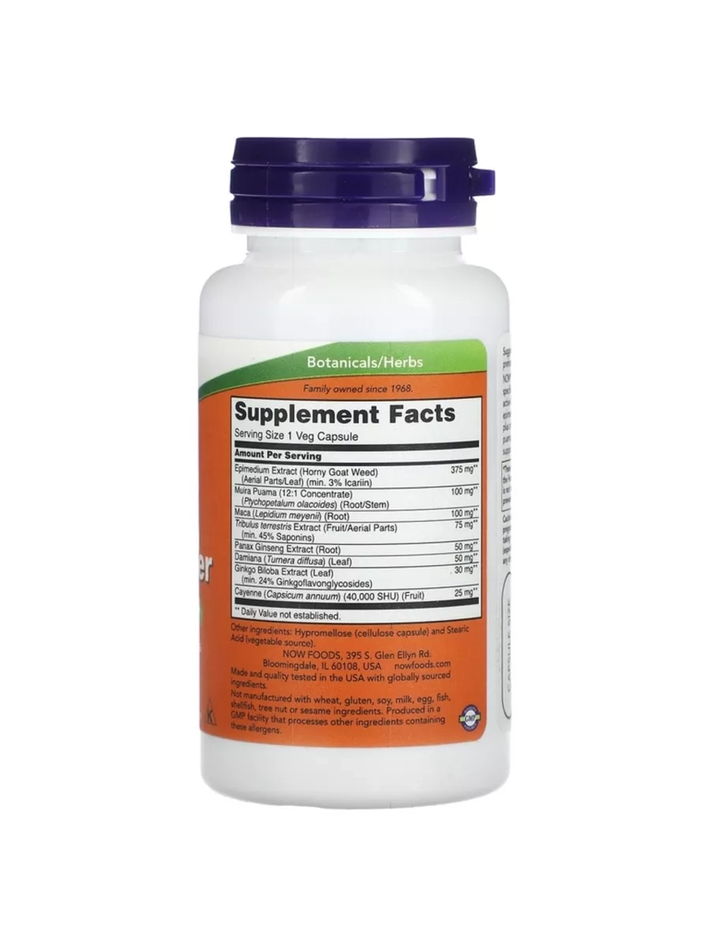 Тестобустер NOW Men's Virility Powder 60 капсул