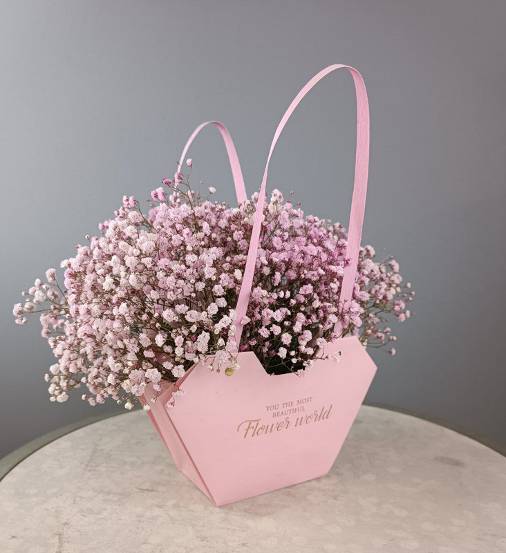 Сумочка из цветной гипсофилы