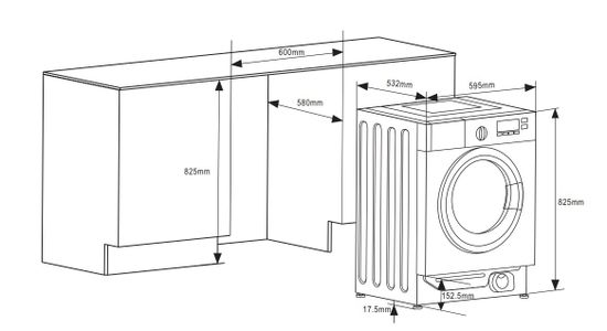 Встраиваемая стиральная машина Weissgauff WMI 6148D