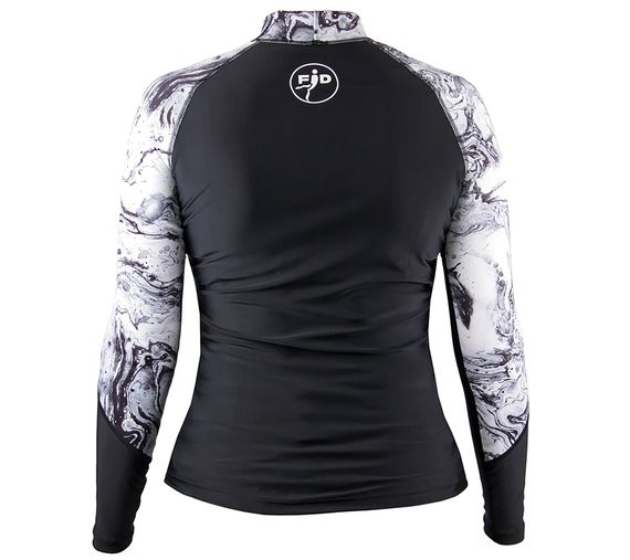 Гидрофутболка-рашгард FanDiver Marble женская белый/черный