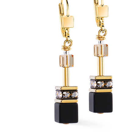 Серьги Coeur de Lion Black-Gold 4018/20-1316