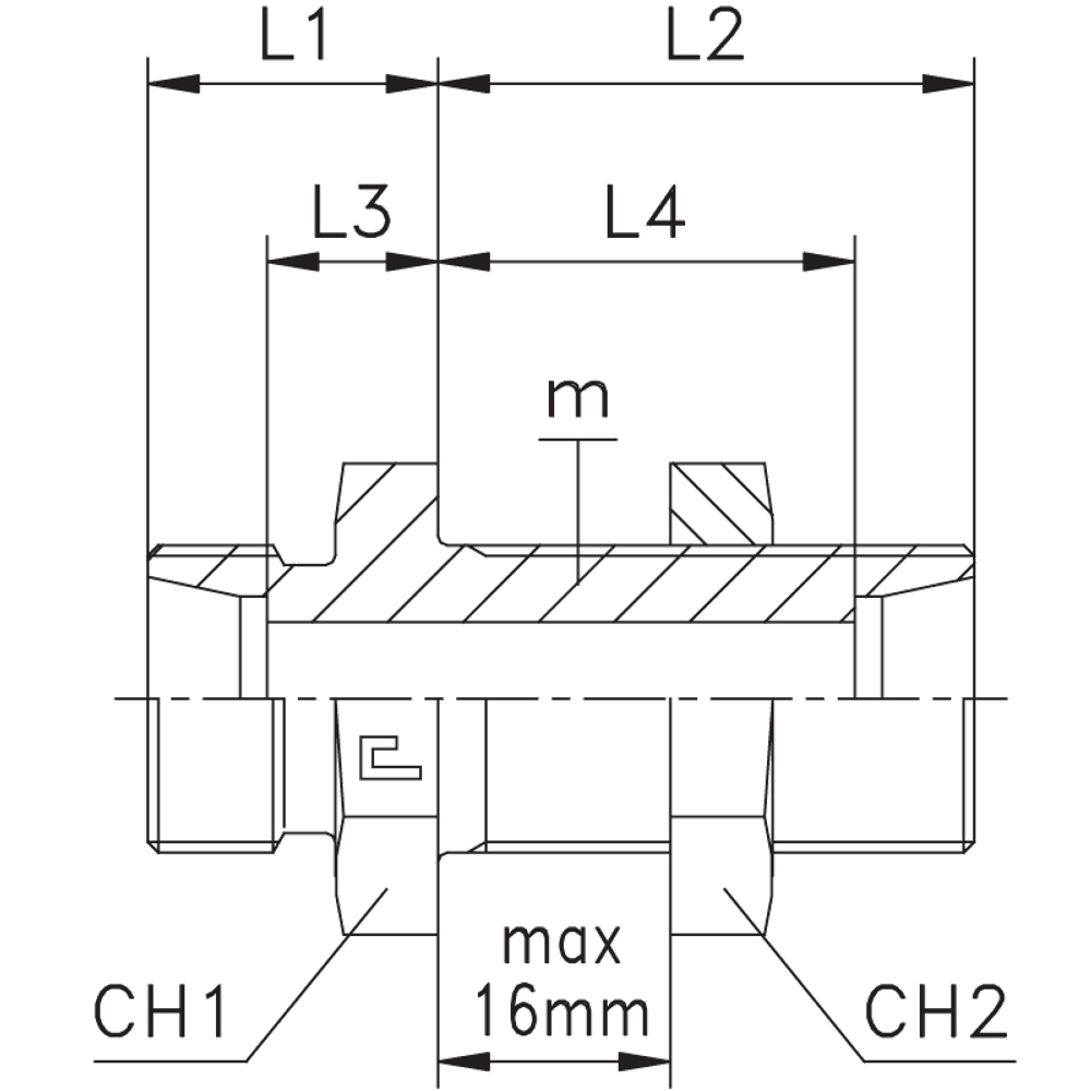 Соединение PD DS06 14х1.5 (корпус)
