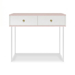 Туалетный столик консоль ROYAL 5311 эко (Зефир-Белый-р.золото)