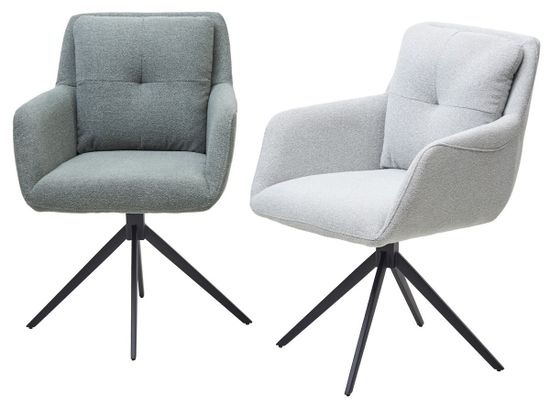 Стул MEADOW 360 град. поворот. Серый Lake-450, ткань / черный каркас