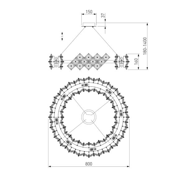 Подвесной светильник Bogates Rubis 371 Strotskis