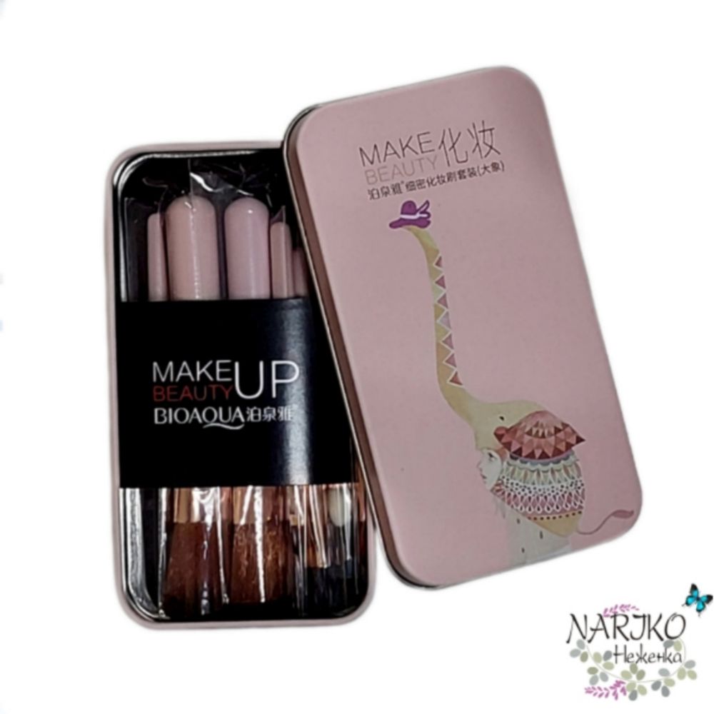 Набор кистей для макияжа Bioaqua, розовая упаковка 7 шт.