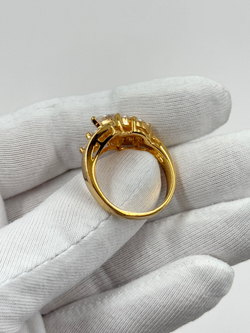 Кольцо с кристаллами