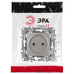 Розетка ЭРА Серия 12 12-2105-16 , 2P, 16А-250В, титан