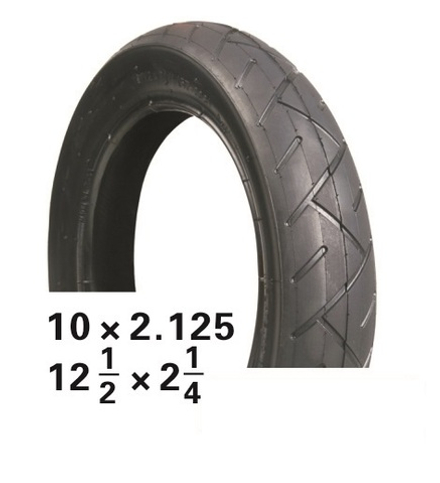 Покрышка 10 x 2.50 09-500156 ВЕЛОСИПЕДНАЯ (до 2,5 Bar) слик черная HOTA SALE