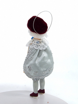 Подвесная фарфоровая кукла Паж. Сувенир ручной работы